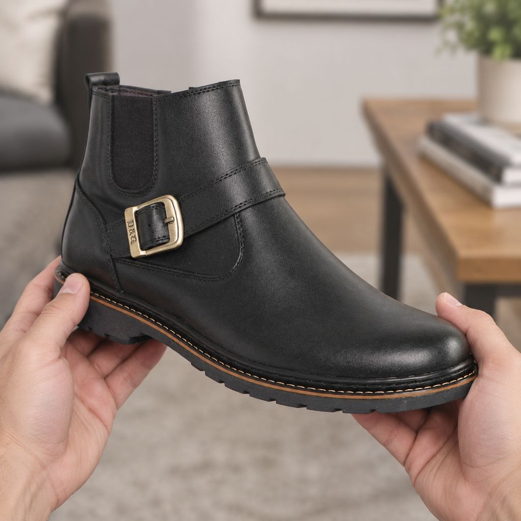 نیم بوت مشکی مردانه مدل Sorush