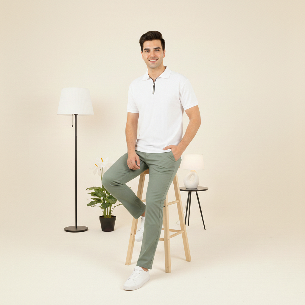 پکیج ست مردانه تیشرت نیم زیپ و شلوار مدل Arashk